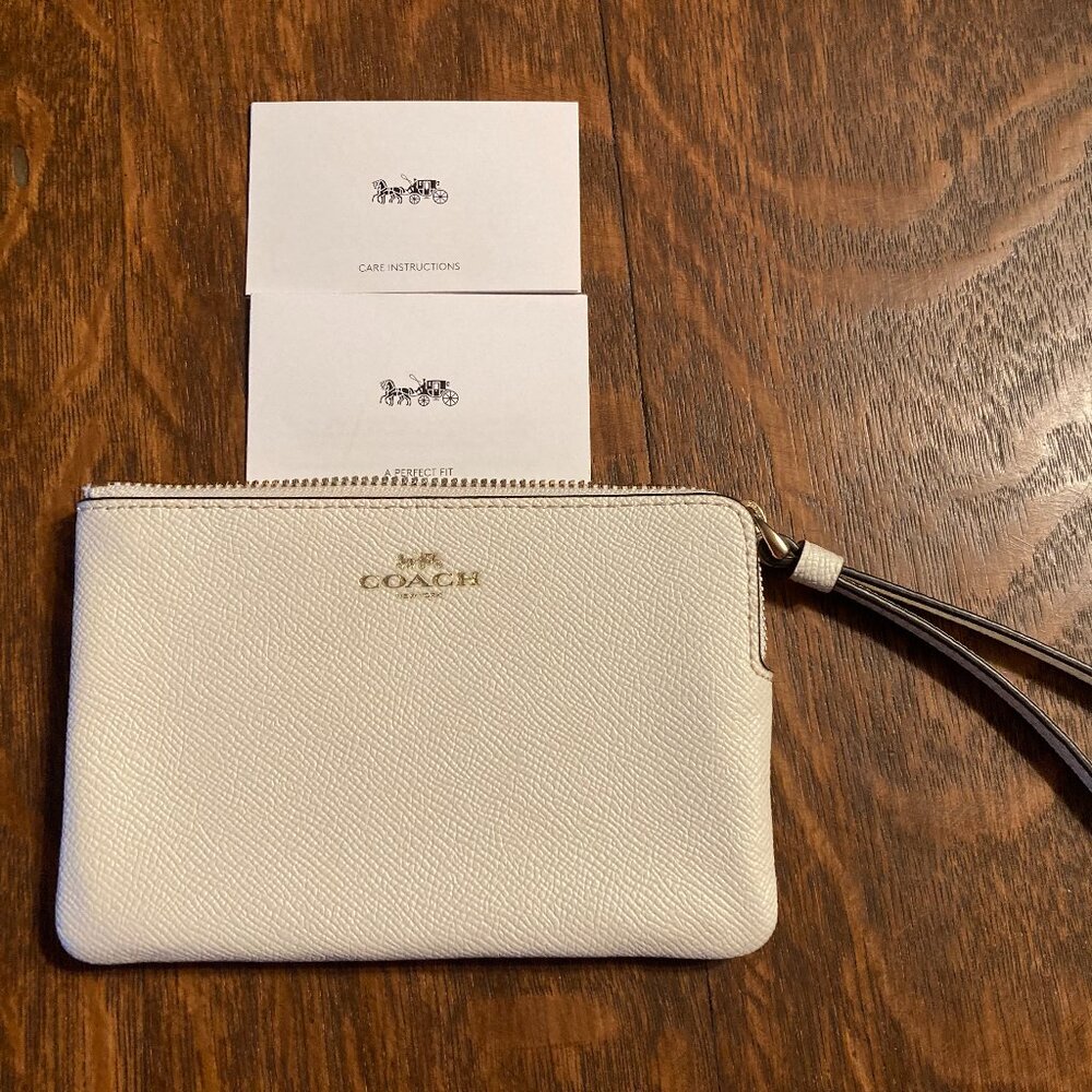 Coach Cream Wristlet NWT